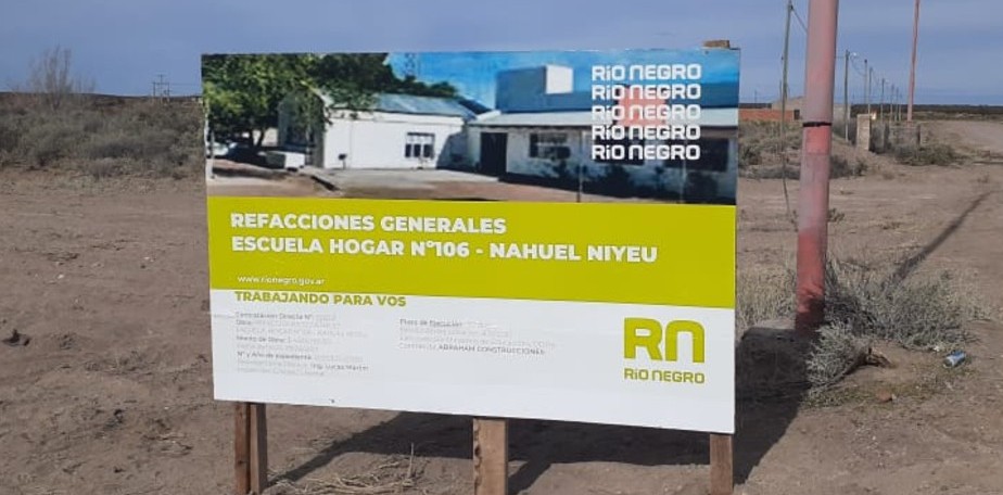Educación de Río Negro refacciona la Escuela Hogar de Nahuel Niyeu